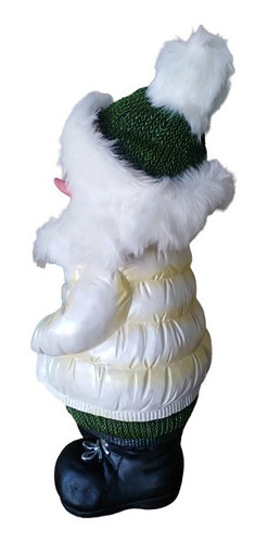 Imagen 2 de 3 de Muñeco De Nieve 70cm, Resina Y Peluche. Decoración Navideña.