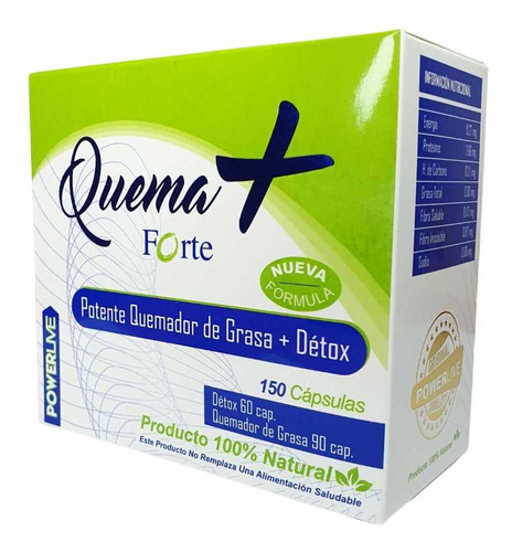 Quema + Forte Potente Quemador De Grasa Y Detox El Original 