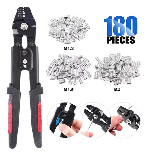 Alicates Crimpado Cuerda Con Casquillo Doble Barril-