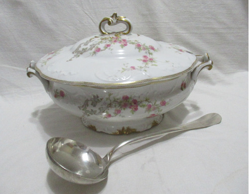 Antg Sopera Con Tapa Porcelana Limoges D&c France 1879-1900