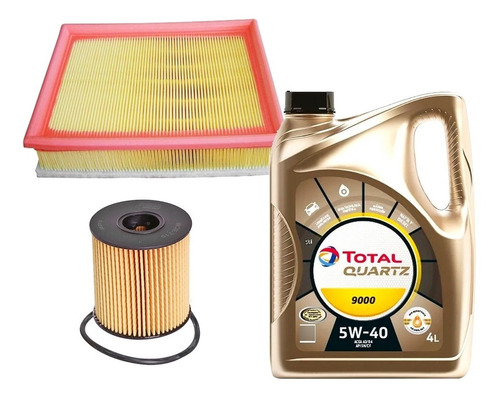 Kit Filtros Wega Aire Y Aceite + Aceite Total Quartz 9000 5w40 Citroen C4 2.0