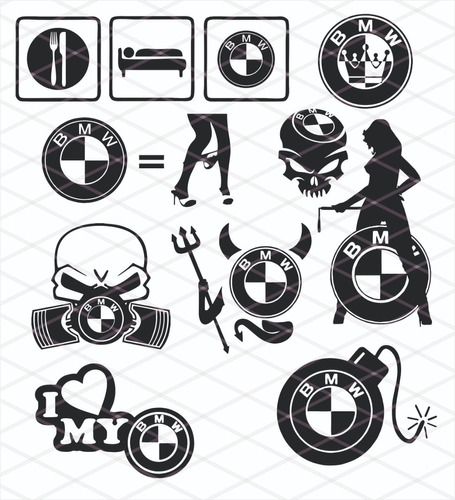 Bmw - Logo - Stickers - Tuning - Jdm - Adhesivo - Vinilo