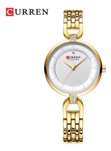 Reloj Para Mujer Curren Curren Blanche Krec730218 Dorado