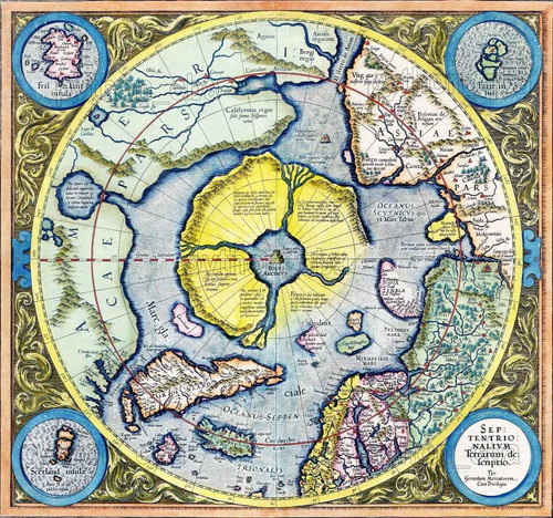 Cuadro Mapa Planisferio Gerardus Mercator Tierra Plana 1623 | MercadoLibre