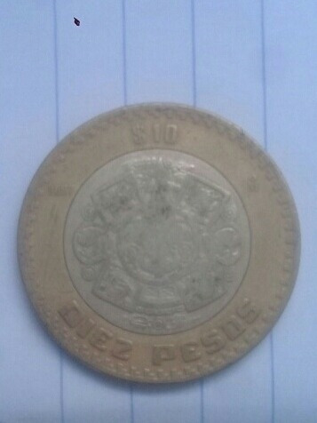 Moneda 10 Pesos Grafila Invertida Año 2007