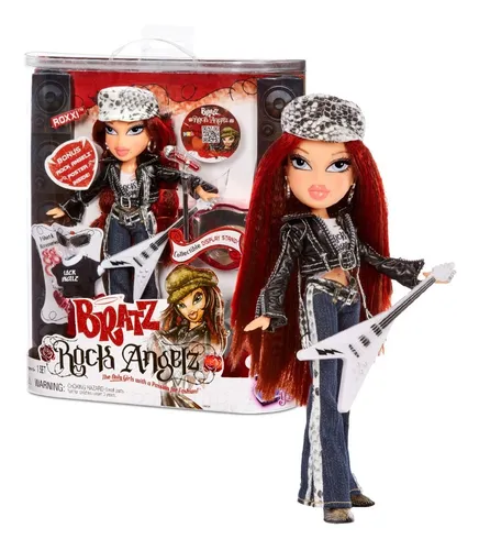 Mu eca Bratz Rock Angelz Roxxi Con Guitarra Electrica Blanca