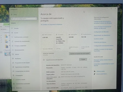 Barato Todo En Uno Hp 21.5 Core I3 7ma Gen 4gb Ram 1tb Hdd (Usado)