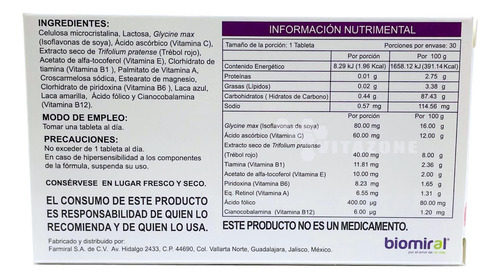 Isoflavonas De Soya Trébol Rojo Pleniform 40 30 Capsulas