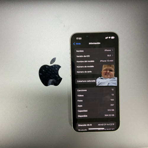 Apple iPhone 13 Mini (512 Gb) - Blanco Estelar (Usado)