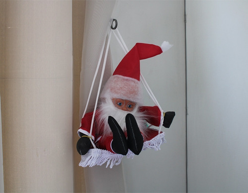 Papai Noel No Balanço Decoração E Enfeite De Natal Para Casa Voltagem Não