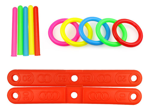 Juego De Juguetes Circle Toss, Cruz Colorida, 5 Anillos, Man