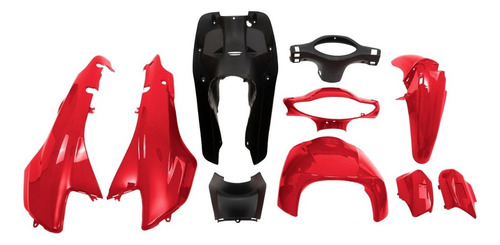 Kit Plasticos P/ Gilera Smash 110 Energy Rojo Electrico Mtc