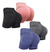 Comprar 4pz Shorts Licra Deportivo Mujer Sexy Short Yoga Gym Correr