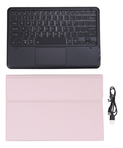 Capa De Teclado Rosa Para Tablet Trackpad, Porta-canetas, Fi