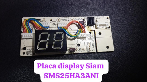 Placa Receptora Display Aire Siam 2500 F/c Sms25ha3ai Envios