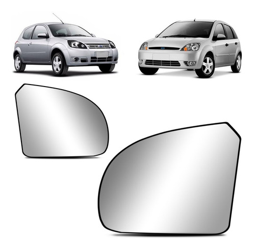 Par Lente Retrovisor Fiesta 2003 A 2014 Ford Ka 2008 A 2012