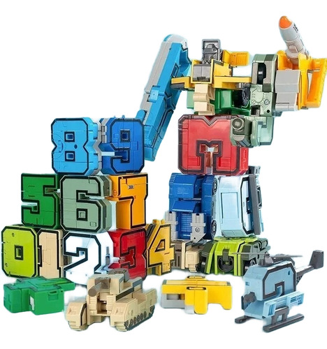 Brinquedo Númebots Números Que Se Transformam Robôs 10 Pcs