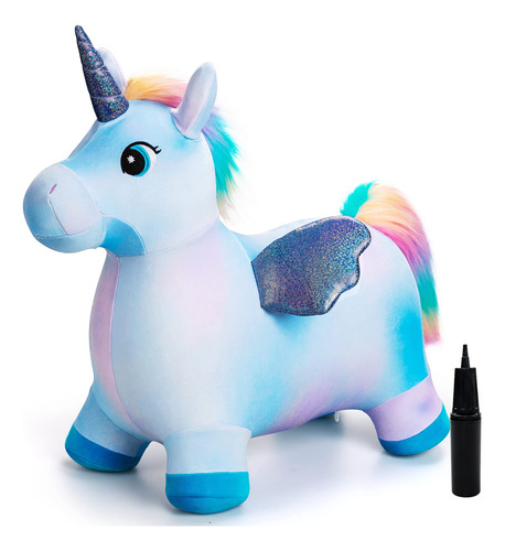 Juguete De Unicornio Hinchable Peluche Saltador Para Niños