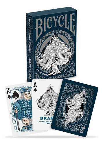 Bicycle Dragon Playing Cards, Azul