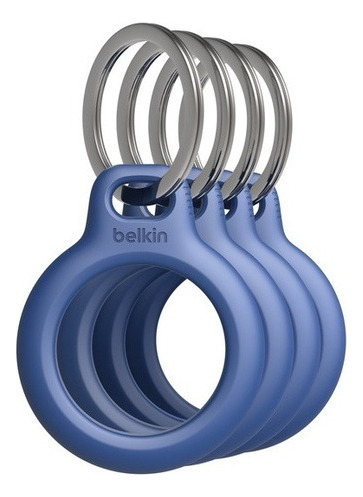Pack X4 Llavero Silicona Belkin Para Apple Airtag - Cover Color Azul