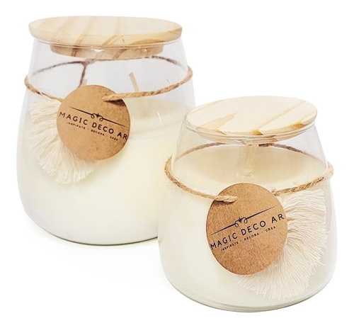 Set Vela/velón De Soja Aromática En Vidrio Bombe Ml Kit