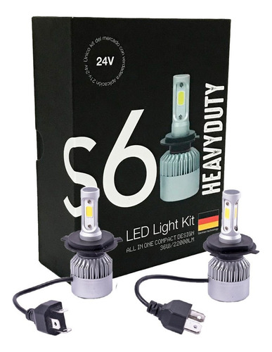 Kit Cree Led S6 H4 16000lm De 24v Para Camiones Con Cooler