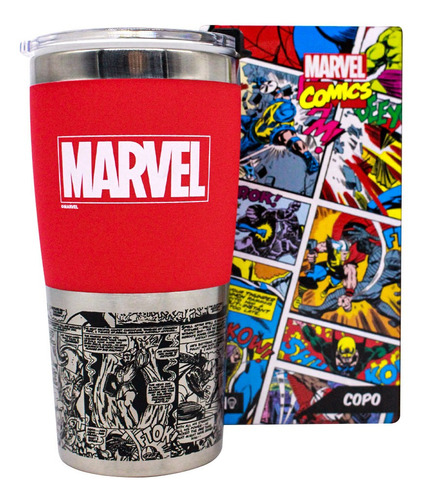 Copo De Viagem Com Tampa Max Marvel Classico 450ml