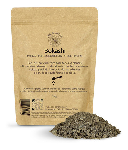 Bokashi Adubo Completo 1kg Fertilizante 100% Orgânico
