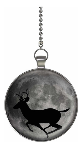 Deer Moon Colgante Cadena Que Brilla Oscuridad