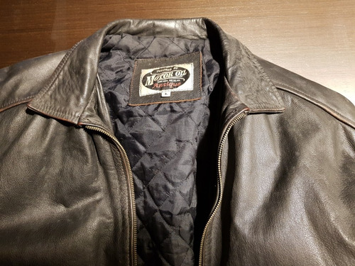 Campera De Cuero Motor Oil