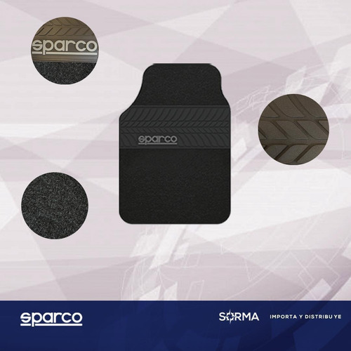 Imagen 6 de 10 de Cubre Alfombra Auto Sparco Padova 4 P Talonera Pvc