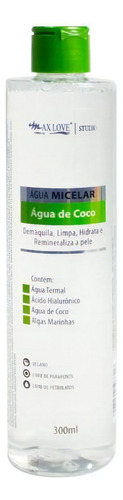 Agua micelar desmaquillante de agua de coco 300 ml - Max Love