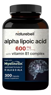 Acido Alfa Lipoico + Vitamina B1 Capsulas Premium Eg A89 Sabor Sin sabor