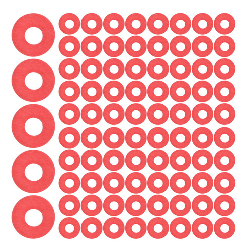 Sodial (r), 100 Unidades, Color Rojo, Tornillos Aislantes Pa