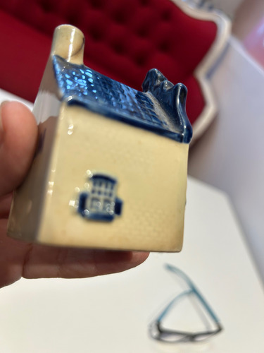 Antigua Casita Klm De Porcelana Delft Holland Mide 7,5x4cm (Usado)