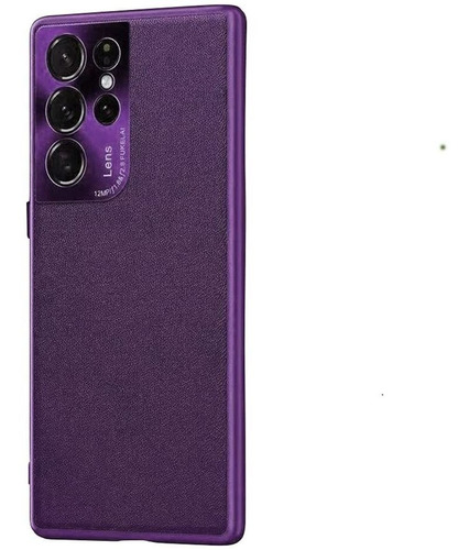 Funda Para Samsung Galaxy S21 Ultra, Purpura/slim/cuero