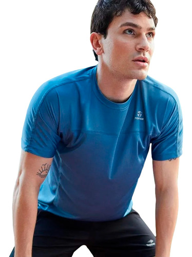 Remera Topper Running Hombre Mesh Azul Cli