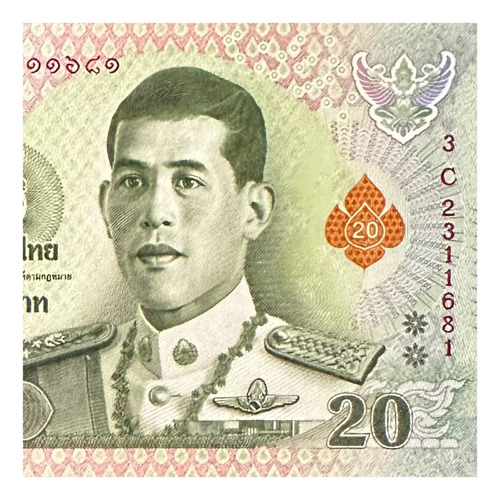 Tailandia - 20 Bahts - Año 2018 - P #135 - Rama X 