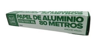 Papel De Aluminio Alum Ware Extra Fuerte Xl De 80 Metros 