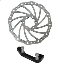 Comprar Kit Disco Rotor De Freio Mecânico Hidráulico 203mm Inoxidável 6 Furos Com Adaptador U5 Dianteiro Pedal Pulse Bike Bicicleta Mtb Urbana Gravel Downhill Para Freios Shimano Absolute Tsw X-time