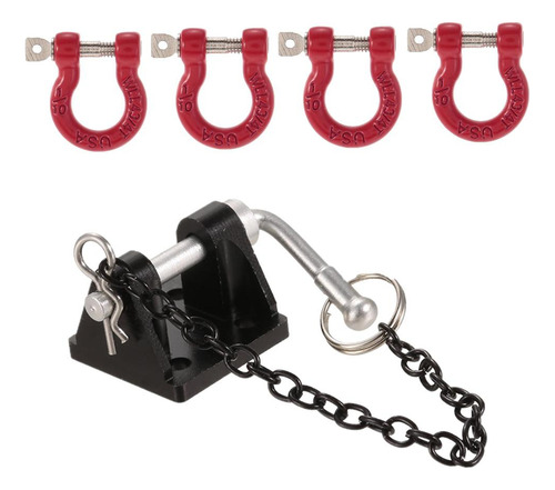 1:10 Rc Metal Tow Shackle Trailer Hook Set Para Scx10 -4 D90