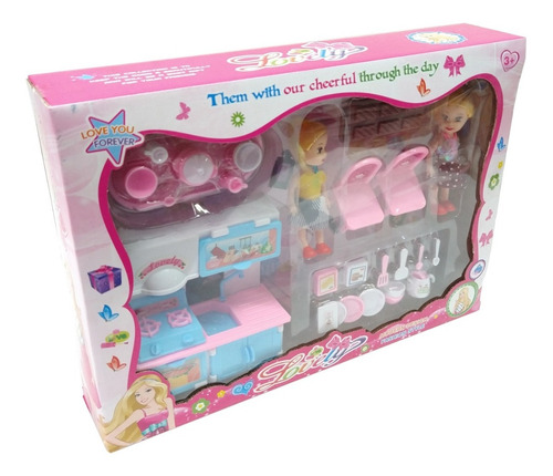Mini Cocina Juguete Niñas Juego De Té Loza Muñecas Kit Set