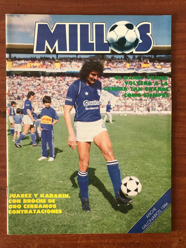 Revista No 16 Millonarios Fc Fútbol Septiembre Octubre 1986