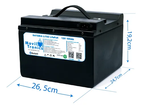 Batería Litio Lifepo4 12v 100ah Energía Solar App Bluetooth