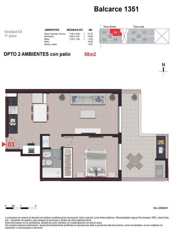 Imagen 11 de 30 de Venta Departamento 1 Dormitorio Al Contrafrente Balcón En Edificio Balcarce 1351 - Moderno