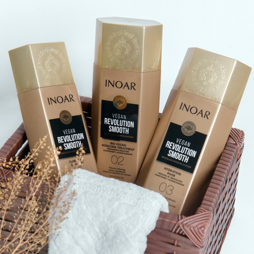 Kit Sí Keratina Inoar Vegan Revolution Smooth alisado de 3000mL 3kg
