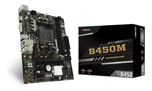 Placa Mãe B450mh Amd Am4 Ddr4 Micro-atx Biostar