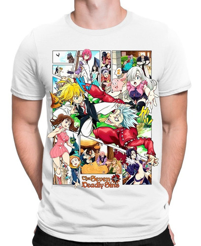 Playera Seven Deadly Sins Chibis Meliodas Y Pecados $240