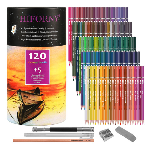 Set De Lápices De Color Para Colorear P/adultos, 120 Colores