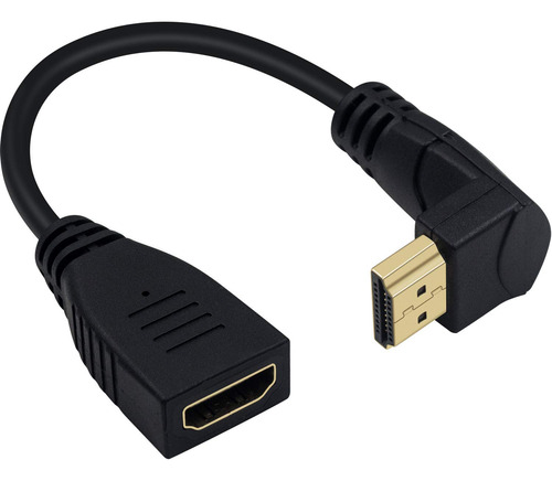 Poyiccot Cable De Extensin Hdmi 8k, Hdmi Corto 8k 90 Grados 